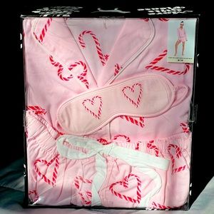 VS Pink Candy Cane Pajama Shorts Sleep Set